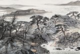 管旺林 小六尺《山居圖》 中美協會員