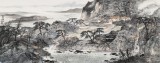 管旺林 小六尺《山居圖》 中美協會員
