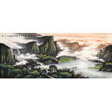 張慧仁 小八尺《山色空濛雨亦奇》 廣西山水畫家協(xié)會常務理事