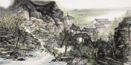 管旺林 四尺《早春圖》 中美協會員