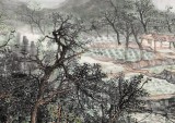 管旺林 四尺《江南春雨》 中美協會員