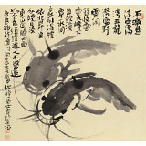 周自豪 三尺斗方《年年有余》 當代著名禪意畫家