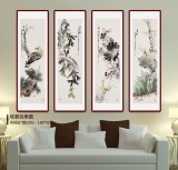 王寶欽 花鳥四條屏當代花鳥牡丹畫名家（詢價）