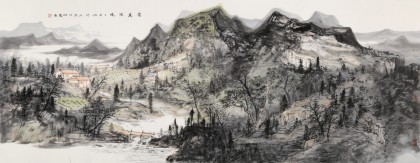 管旺林 小六尺《云溪隱境》 中美協會員