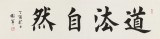 【已售】謝軍 四尺對開《道法自然》 著名歐楷書法家