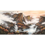 【已售】張慧仁 六尺《秋山神韻》 廣西山水畫家協(xié)會(huì)常務(wù)理事