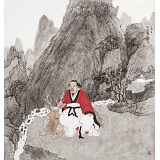 趙開新 四尺斗方《山水清音圖》中美協會員 國家畫院畫家（詢價）