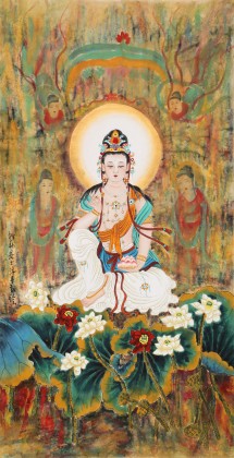 【已售】南海禪寺 妙林居士 四尺《觀音》