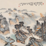胡書文 四尺斗方《山高白云深》中國書畫院創(chuàng)作院副院長（詢價(jià)）