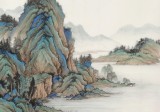 【已售】吳顯剛 四尺《山居客至圖》 貴州七星關(guān)美協(xié)主席