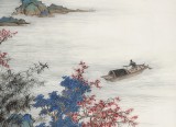 【已售】吳顯剛 四尺《山居客至圖》 貴州七星關(guān)美協(xié)主席