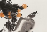 【已售】庾超然 四尺三開《碩果累累》 黃鶴樓書畫院院長