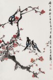 【已售】庾超然 四尺三開《禧上梅梢》 黃鶴樓書畫院院長