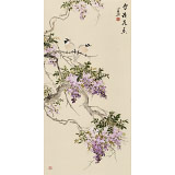 【已售】皇甫小喜 三尺《鳥語花香》 河南著名花鳥畫家