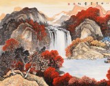 【已售】蔣元發 小六尺《源遠流長》 廣西著名山水畫家