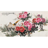【已售】梁景欣 六尺《富貴吉祥》 青大美院學院派畫家