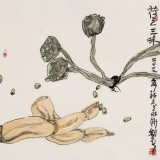 王永剛 四尺斗方《荷之三味》 國家一級美術師（詢價）