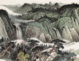 廖崧越 小六尺《疏松隔水聽潺湲》 廣西桂林美協(xié)會(huì)員