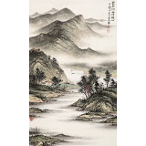 【已售】劉金河 三尺《云水怡山得靜心》中國美術家協會會員