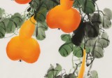 【已售】黃藝 四尺招財吉祥掛畫 《閑時喝酒畫葫蘆》