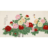 【已售】凌雪 六尺《花開富貴》 北京美協(xié)會員