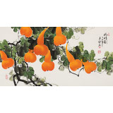 【已售】黃藝三尺招財(cái)辟邪葫蘆畫《福祿圖》