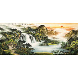 【已售】楊銘昌 小八尺《旭日祥云》 安徽山水畫研究協(xié)會(huì)理事