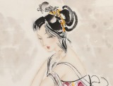 【已售】李鳳英 四尺斗方《夜夜相思更漏殘》 北京美協會員