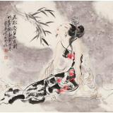 【已售】李鳳英 四尺斗方《花影忽坐知月到》 北京美協會員（詢價）