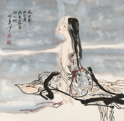 【已售】李鳳英 四尺斗方《流光容易把人拋》 北京美協(xié)會(huì)員（詢價(jià)）