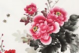 【已售】梁景欣 四尺《富貴滿堂》 青大美院學院派畫家