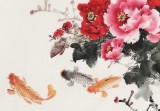 梁景欣 四尺《富貴有余》 青大美院學院派畫家