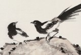 【已售】梁景欣 三尺《花開富貴》青大美院學院派畫家