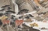 【已售】廖崧越 小六尺《紅葉花仙影 搖落江岸秋》 廣西桂林美協(xié)會員