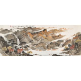 【已售】廖崧越 小六尺《紅葉花仙影 搖落江岸秋》 廣西桂林美協(xié)會員