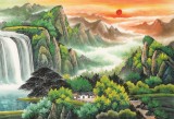 【已售】吳東 小八尺《源遠(yuǎn)流長(zhǎng)》 著名易經(jīng)風(fēng)水畫家