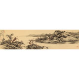 【已售】吳顯剛 四尺對開《觀江望遠》 貴州七星關美協主席