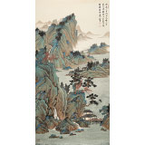 【已售】吳顯剛 四尺《春山攬勝圖》 貴州七星關(guān)美協(xié)主席