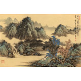 【已售】吳顯剛 四尺三開《坐看云起時》 貴州七星關(guān)美協(xié)主席