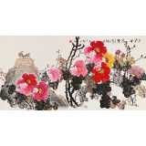 黃藝 四尺《花開富貴》 吉祥家居風水畫