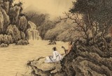 【已售】吳顯剛 四尺三開《山中一夜雨 樹杪百重泉》 貴州七星關美協主席