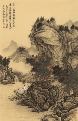 【已售】吳顯剛 四尺三開《山中一夜雨 樹杪百重泉》 貴州七星關美協主席