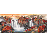 吳東 小八尺《萬山紅遍》 著名易經(jīng)風水畫家