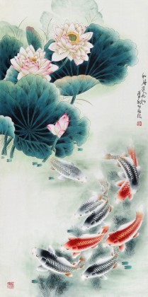 南海禪寺 妙林居士 四尺《和風送九如》