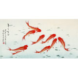 【已售】凌雪 三尺《年年有余》 北京美協會員