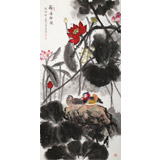 朱祖義 四尺荷花圖《荷香雅韻》 中國老子書畫院副院長