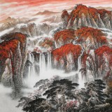 李碧峰 大丈二《高峽出平湖》 中國書畫家協會理事