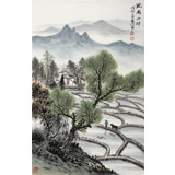 劉金河 作品《皖南山邨》中國美術家協會會員（詢價）