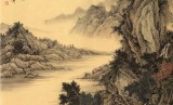 【已售】吳顯剛 《幽谷聽泉》貴州七星關(guān)美協(xié)主席