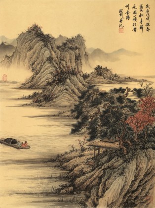 【已售】吳顯剛 《松亭歸晚圖》貴州七星關美協主席